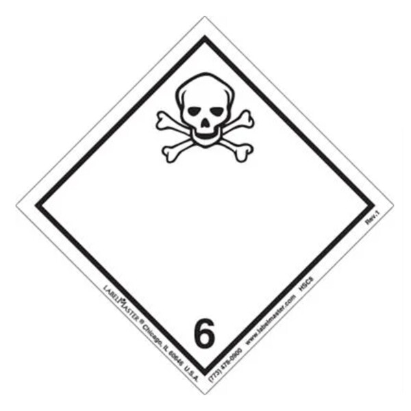 Toxic Label, Worded, Paper, Pack of 50