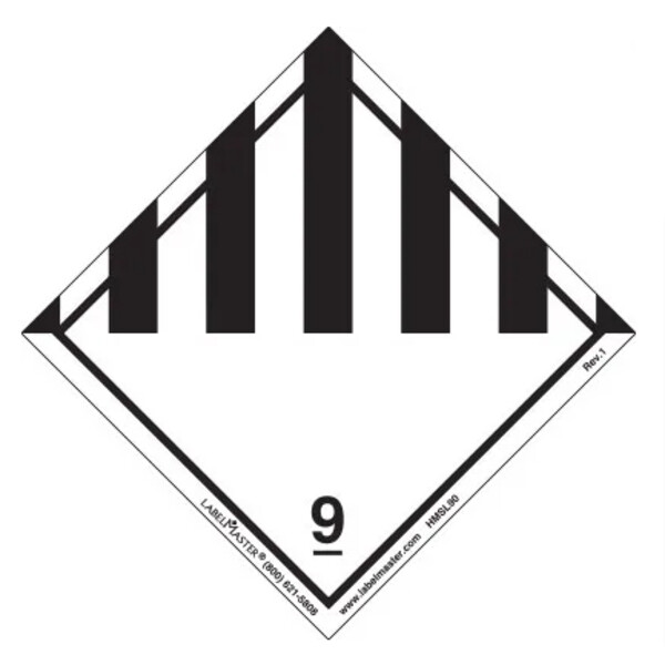 Miscellaneous Dangerous Goods Label, Paper, Roll of 500