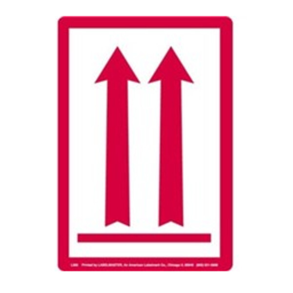RED ARROWS UP AIR LABEL, PAPER 2 15/16