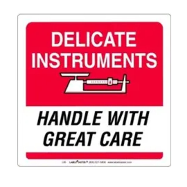 Delicate Instruments Handle with Care Label, Paper, 6