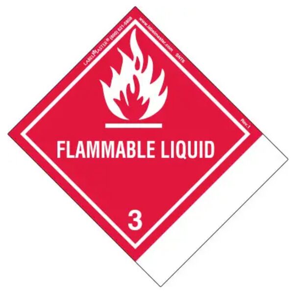 FLAMMABLE LIQUID LABEL, BLANK, PVC-FREE FILM, STANDARD TAB Thumbnail