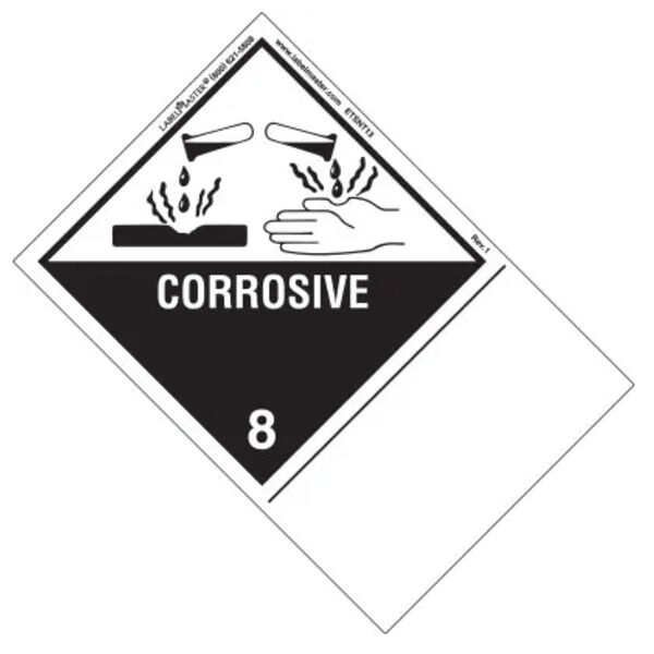 Corrosive Label, Blank, Shipping Name, Paper, Extended Tab Thumbnail