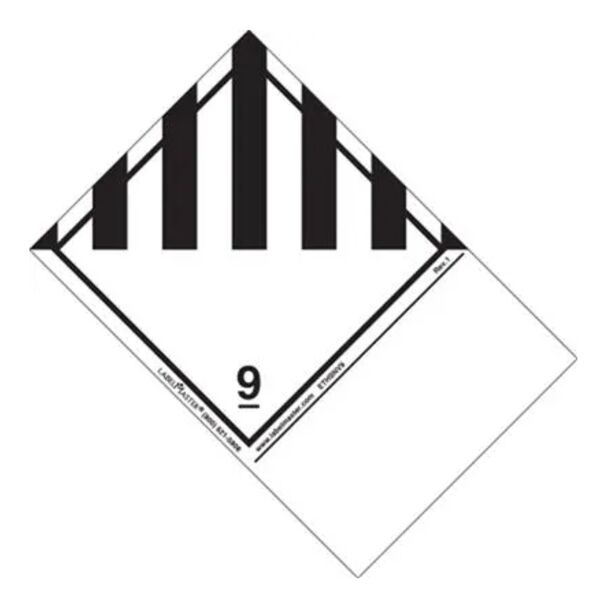 Miscellaneous Dangerous Goods Label, Paper, Blank, Extended Tab   Thumbnail
