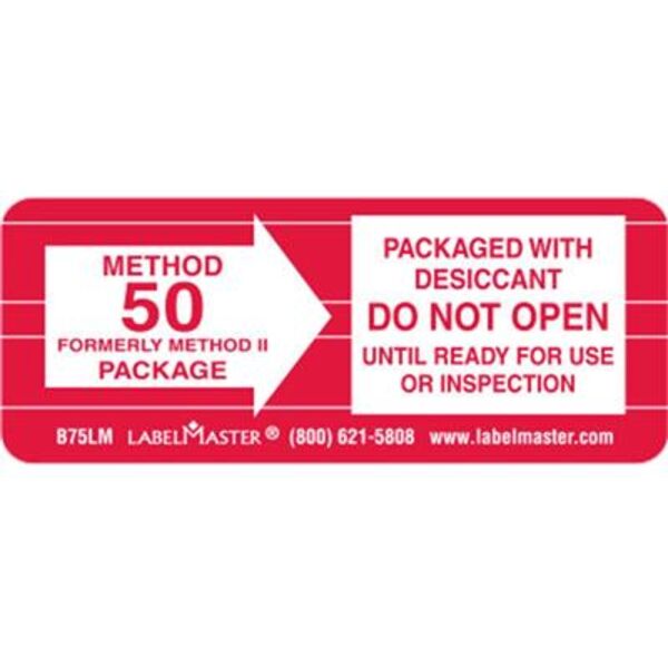 Method 50 Label, Paper, 2 1/2" x 6" Thumbnail