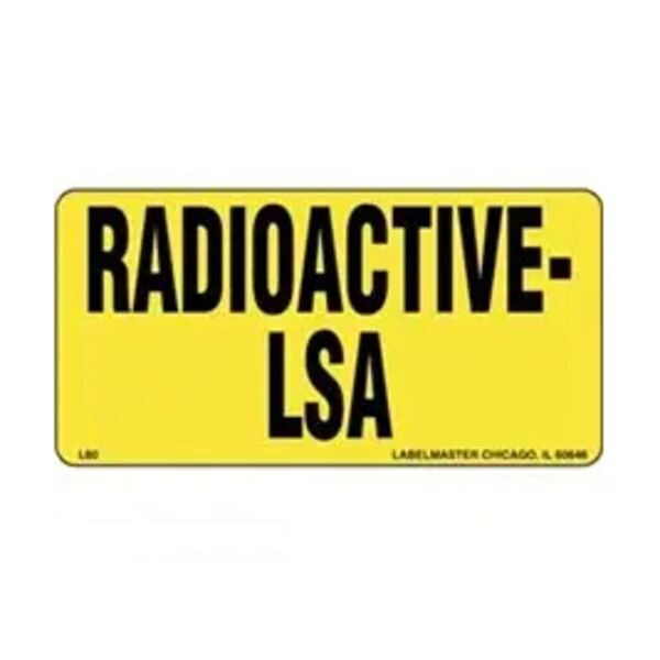 Radioactive-LSA Label, Paper 10" x 5" Thumbnail