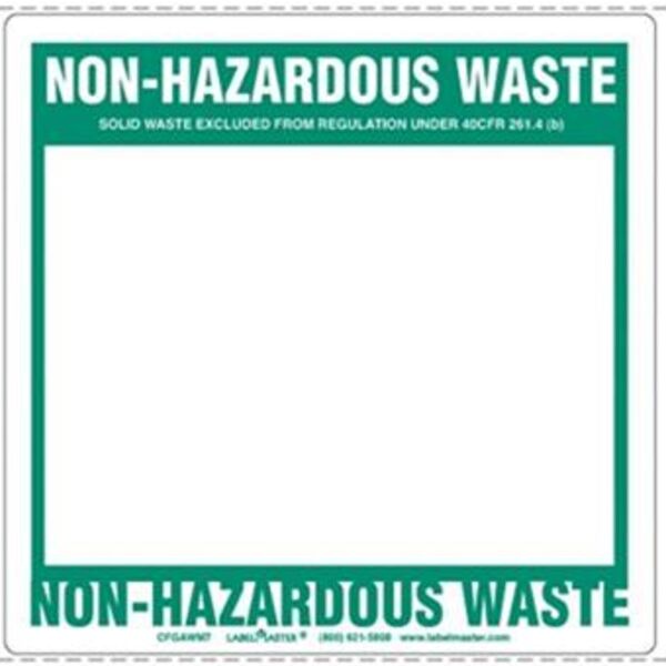 Non-Hazardous Waste Label, Blank Open Box, Pin-Feed Paper Thumbnail