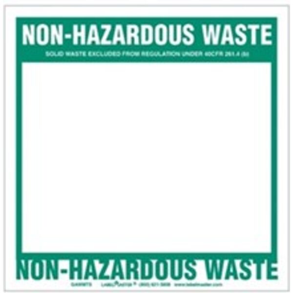 Non-Hazardous Waste Label, Blank Open Box, Thermal PVC-Free Film Thumbnail