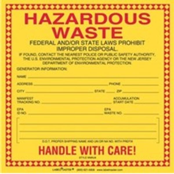 New Jersey Waste Label, Pin-Feed Paper Thumbnail