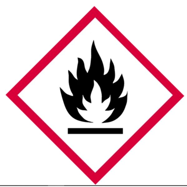 GHS Label, Flame, 2" x 2", Vinyl, Sheet of 4 Thumbnail