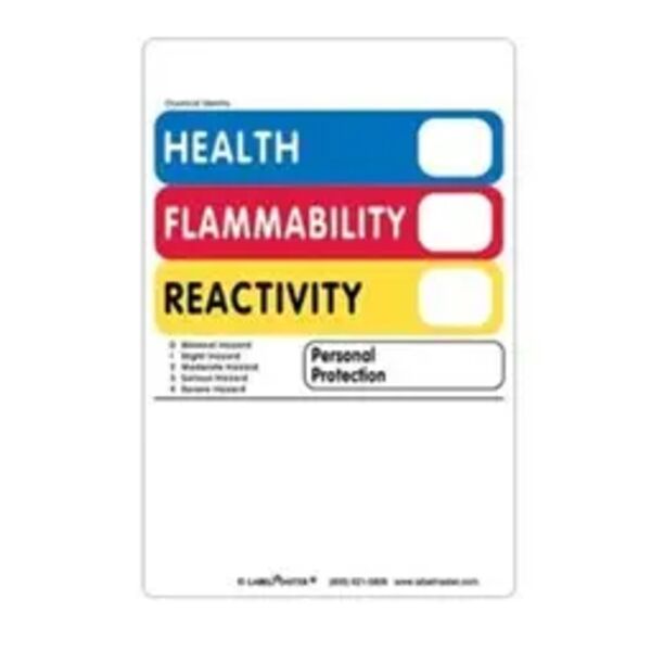 Standard Hazcom (THIS) Label, 4" x 4", Paper Thumbnail