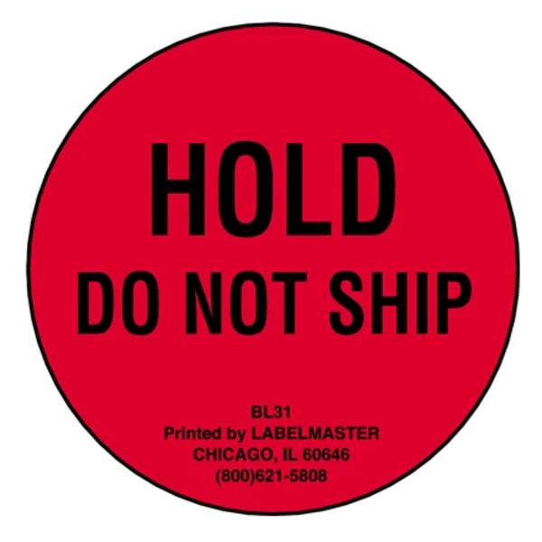 Hold Do Not Ship Label Thumbnail