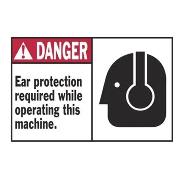 Ear Protection Required While Operating This Machine Label Thumbnail