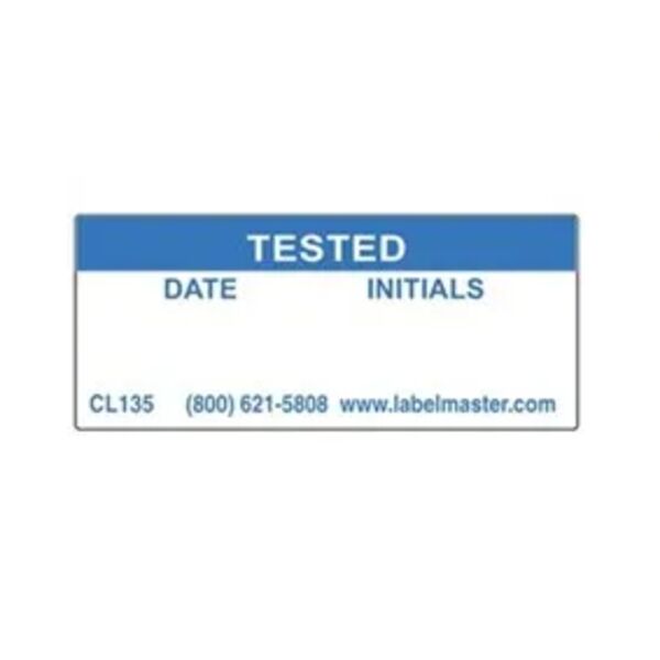 Tested Label, Paper, 1 3/4" x 3/4" Thumbnail