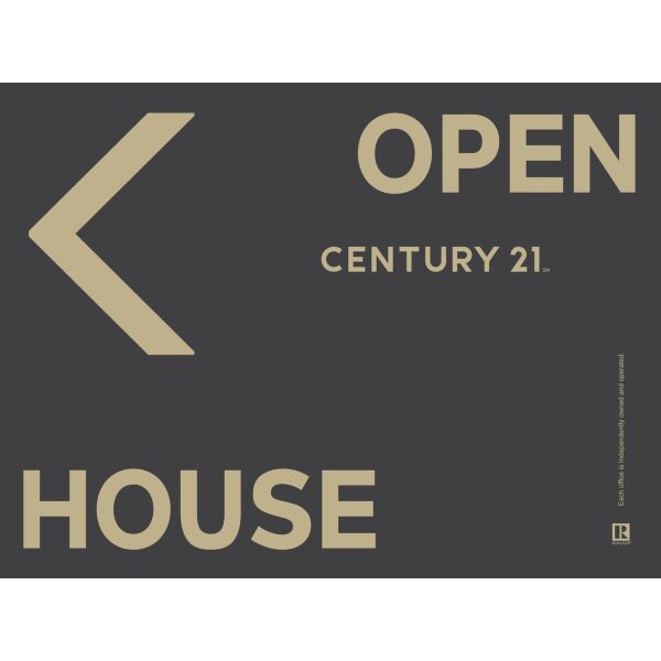 Century 21 Open House Signs - 18"x24" Alt. Design - Grey/Left Thumbnail