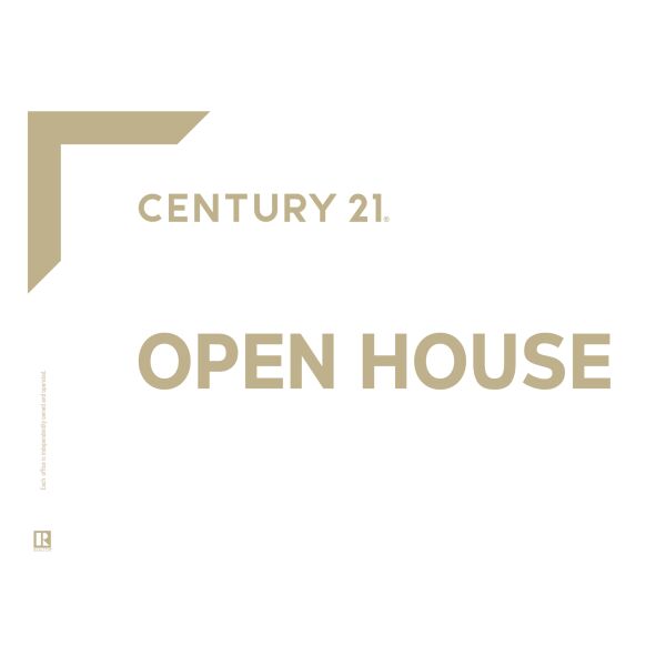 Century 21 Open House Signs - 18"x24" Corner Design - White/Left Thumbnail