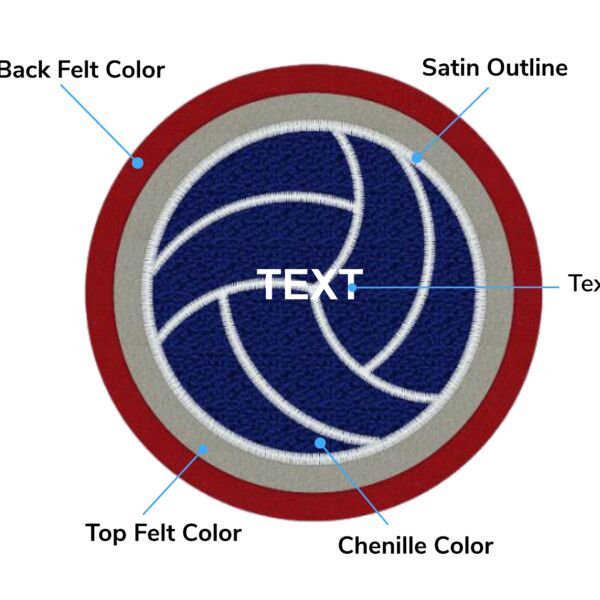 Volleyball Champ Patches Thumbnail