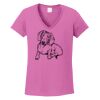 Ladies Heavy Cotton™ 100% Cotton V-Neck T-Shirt Thumbnail
