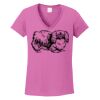 Ladies Heavy Cotton™ 100% Cotton V-Neck T-Shirt Thumbnail