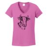 Ladies Heavy Cotton™ 100% Cotton V-Neck T-Shirt Thumbnail