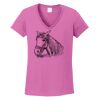 Ladies Heavy Cotton™ 100% Cotton V-Neck T-Shirt Thumbnail