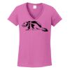 Ladies Heavy Cotton™ 100% Cotton V-Neck T-Shirt Thumbnail