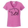 Ladies Heavy Cotton™ 100% Cotton V-Neck T-Shirt Thumbnail