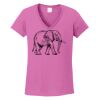 Ladies Heavy Cotton™ 100% Cotton V-Neck T-Shirt Thumbnail