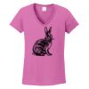 Ladies Heavy Cotton™ 100% Cotton V-Neck T-Shirt Thumbnail