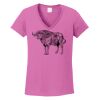 Ladies Heavy Cotton™ 100% Cotton V-Neck T-Shirt Thumbnail