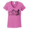 Ladies Heavy Cotton™ 100% Cotton V-Neck T-Shirt Thumbnail