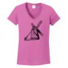 Ladies Heavy Cotton™ 100% Cotton V-Neck T-Shirt Thumbnail