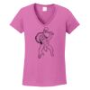 Ladies Heavy Cotton™ 100% Cotton V-Neck T-Shirt Thumbnail