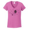 Ladies Heavy Cotton™ 100% Cotton V-Neck T-Shirt Thumbnail