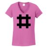 Ladies Heavy Cotton™ 100% Cotton V-Neck T-Shirt Thumbnail