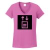 Ladies Heavy Cotton™ 100% Cotton V-Neck T-Shirt Thumbnail