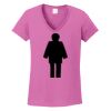 Ladies Heavy Cotton™ 100% Cotton V-Neck T-Shirt Thumbnail