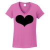Ladies Heavy Cotton™ 100% Cotton V-Neck T-Shirt Thumbnail