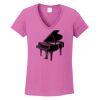 Ladies Heavy Cotton™ 100% Cotton V-Neck T-Shirt Thumbnail