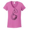Ladies Heavy Cotton™ 100% Cotton V-Neck T-Shirt Thumbnail