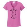 Ladies Heavy Cotton™ 100% Cotton V-Neck T-Shirt Thumbnail