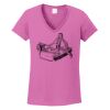 Ladies Heavy Cotton™ 100% Cotton V-Neck T-Shirt Thumbnail