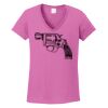 Ladies Heavy Cotton™ 100% Cotton V-Neck T-Shirt Thumbnail