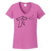 Ladies Heavy Cotton™ 100% Cotton V-Neck T-Shirt Thumbnail