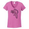 Ladies Heavy Cotton™ 100% Cotton V-Neck T-Shirt Thumbnail