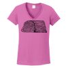 Ladies Heavy Cotton™ 100% Cotton V-Neck T-Shirt Thumbnail