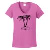 Ladies Heavy Cotton™ 100% Cotton V-Neck T-Shirt Thumbnail