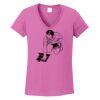Ladies Heavy Cotton™ 100% Cotton V-Neck T-Shirt Thumbnail