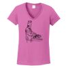 Ladies Heavy Cotton™ 100% Cotton V-Neck T-Shirt Thumbnail