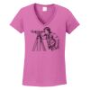Ladies Heavy Cotton™ 100% Cotton V-Neck T-Shirt Thumbnail