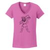 Ladies Heavy Cotton™ 100% Cotton V-Neck T-Shirt Thumbnail